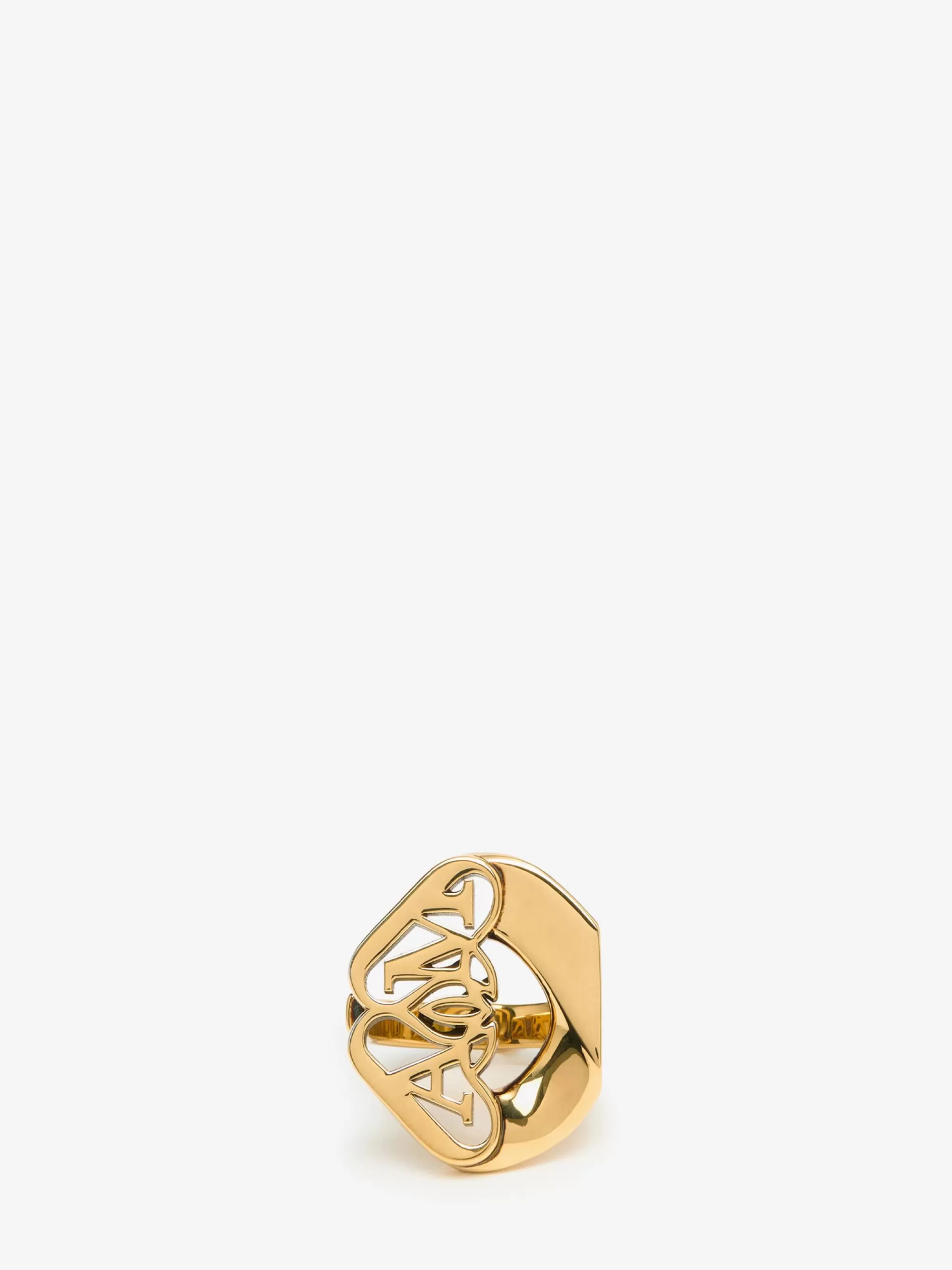 Women's Seal Logo Ring in >Alexander McQueen Cheap