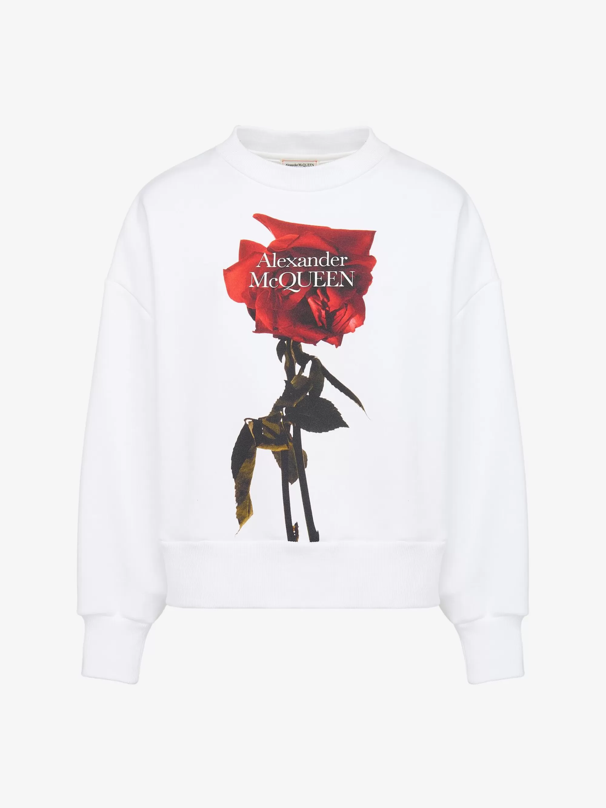 Women's Shadow Rose Cocoon Sleeve Sweatshirt in >Alexander McQueen Flash Sale