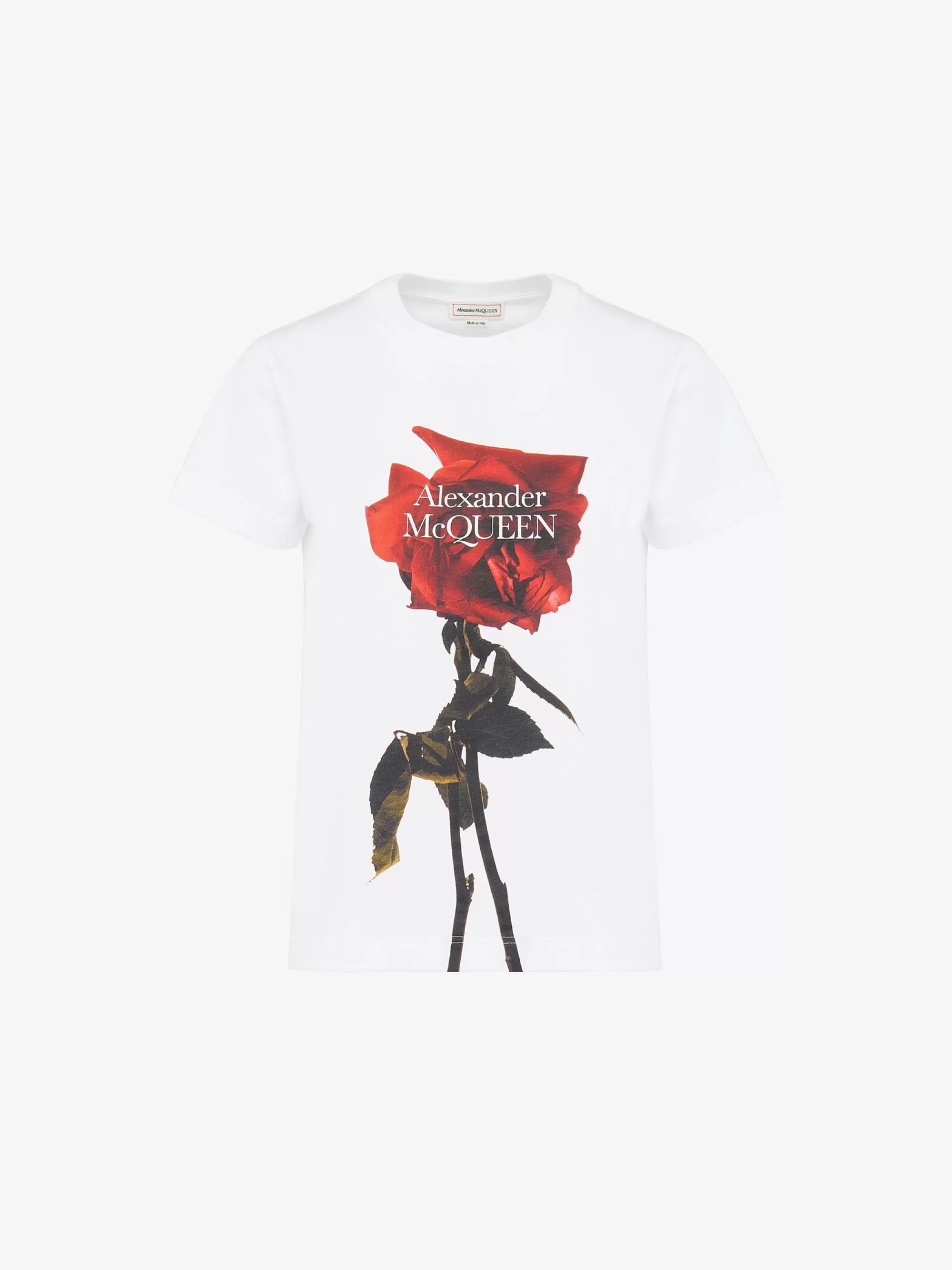 Women's Shadow Rose Fitted T-shirt in >Alexander McQueen Best Sale