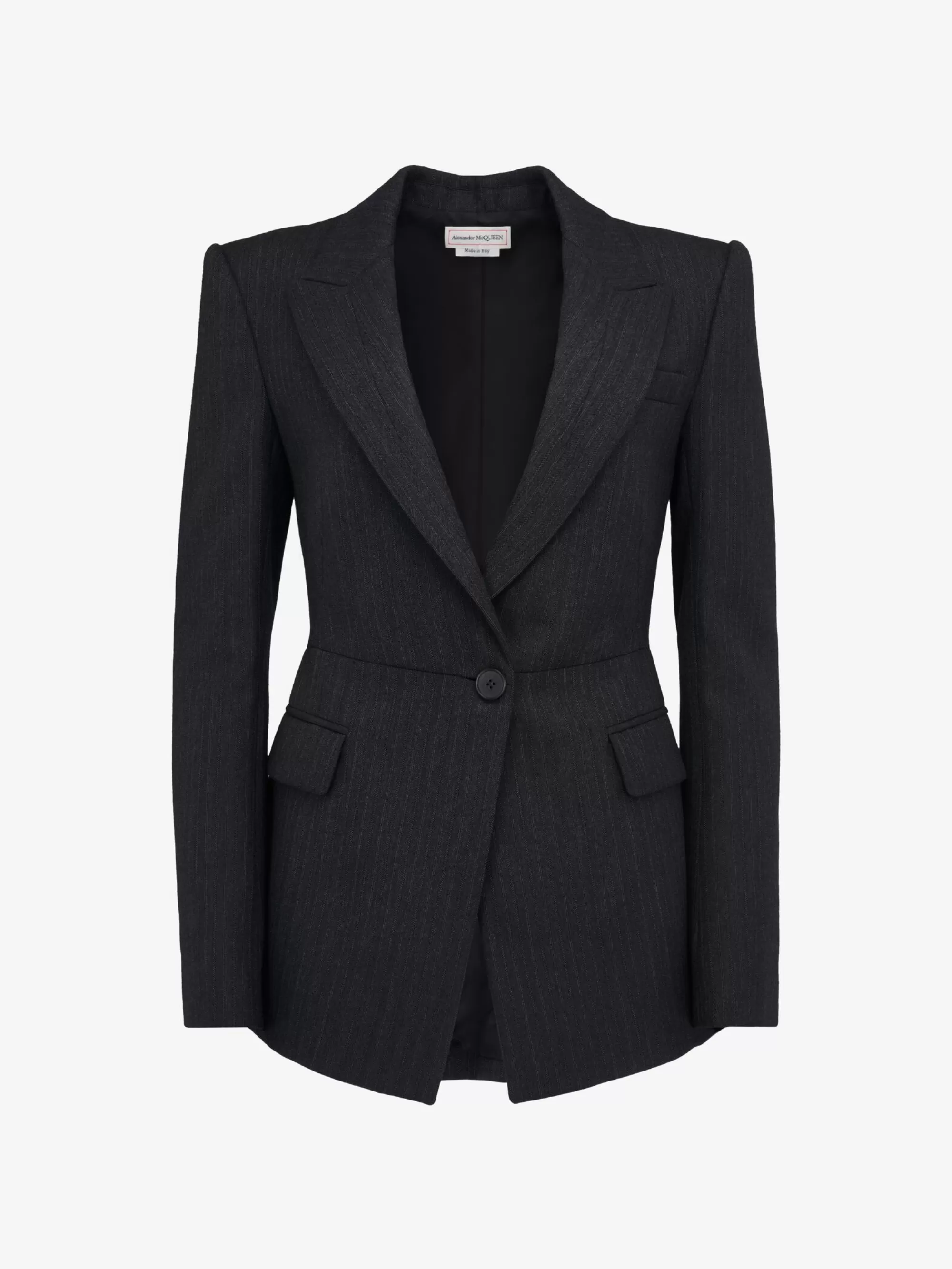 Women's Sharp Peplum Single-breasted Jacket in >Alexander McQueen Best Sale