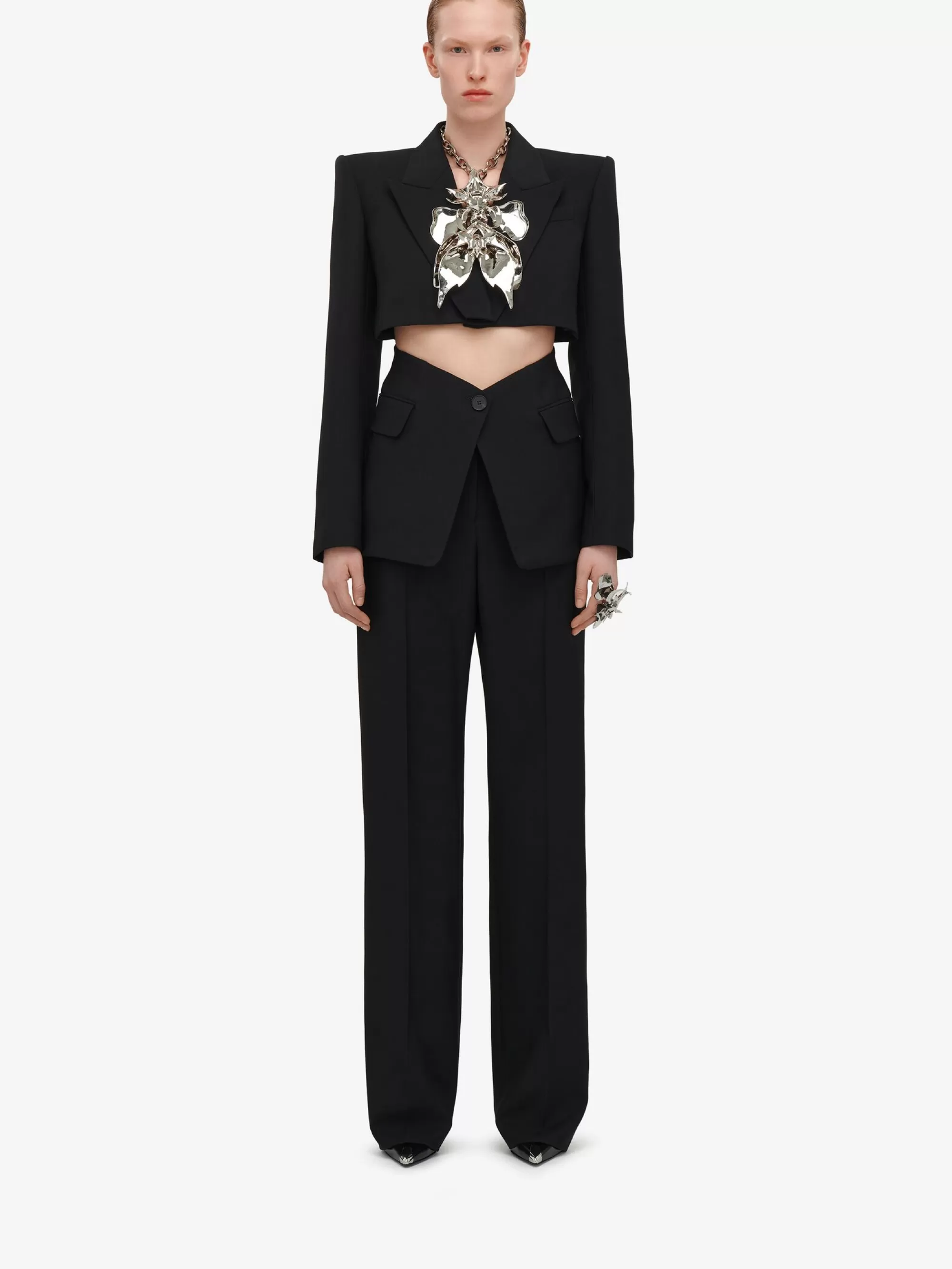 Women's Slashed Tailored Jacket in >Alexander McQueen Fashion