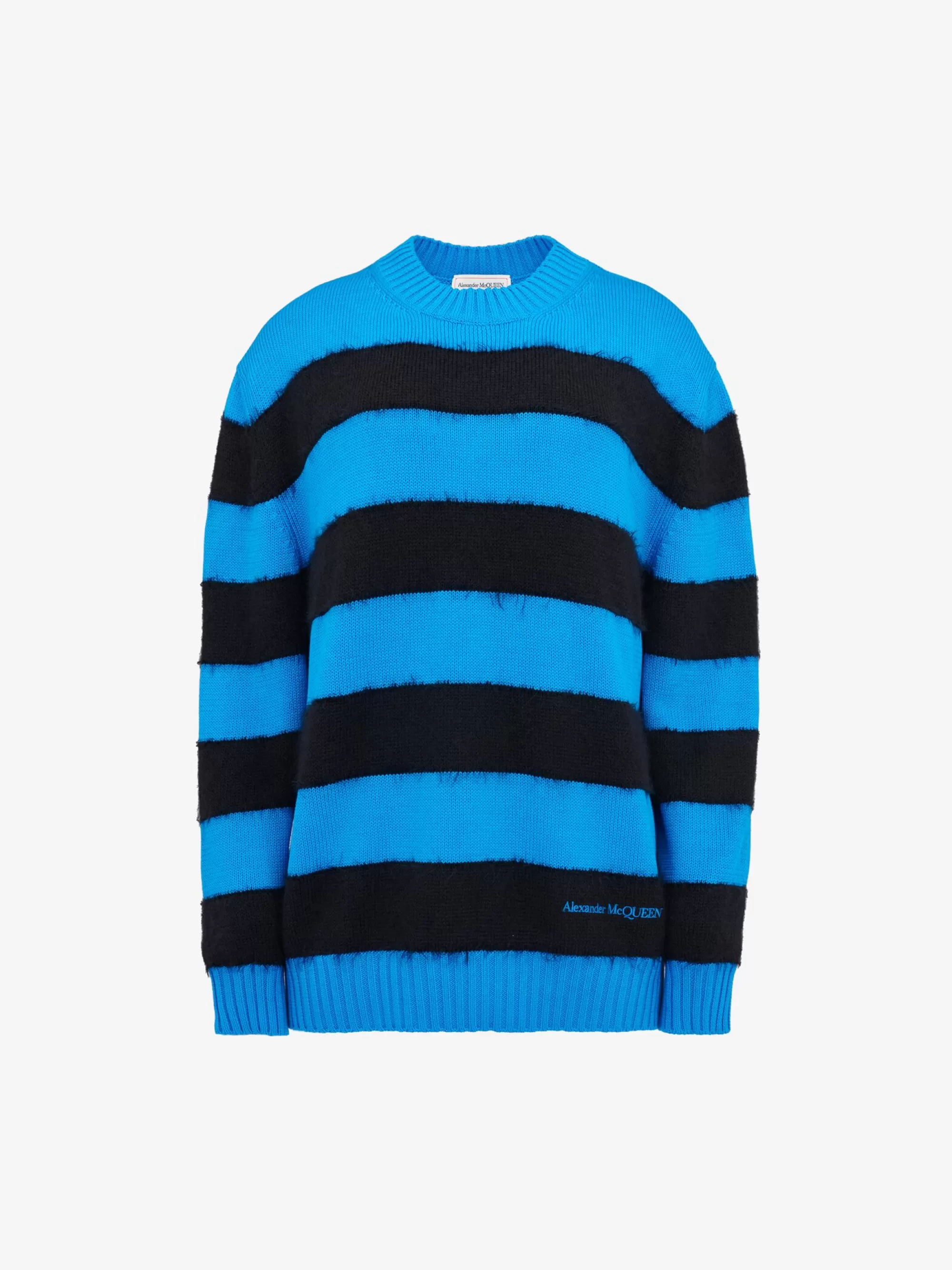 Women's Striped Crew-neck Jumper in >Alexander McQueen New