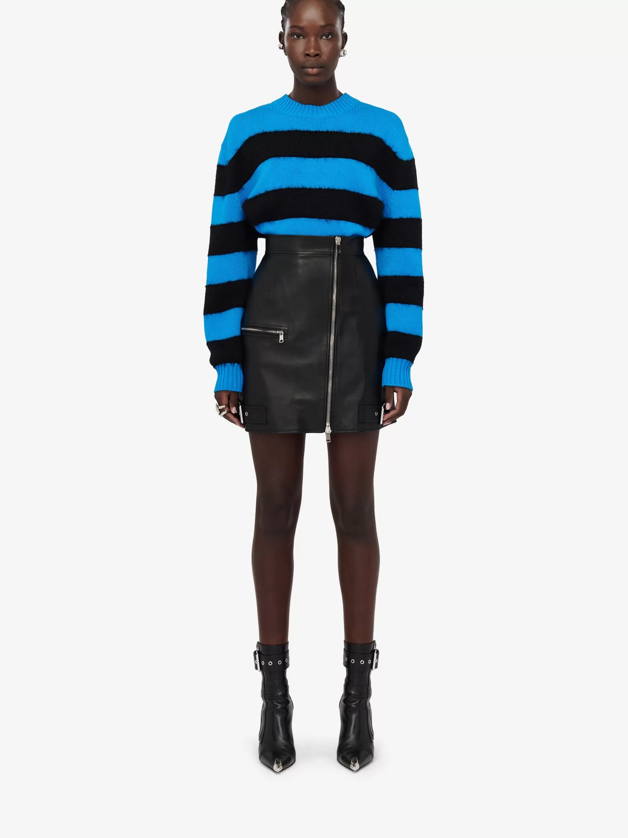 Women's Striped Crew-neck Jumper in >Alexander McQueen New