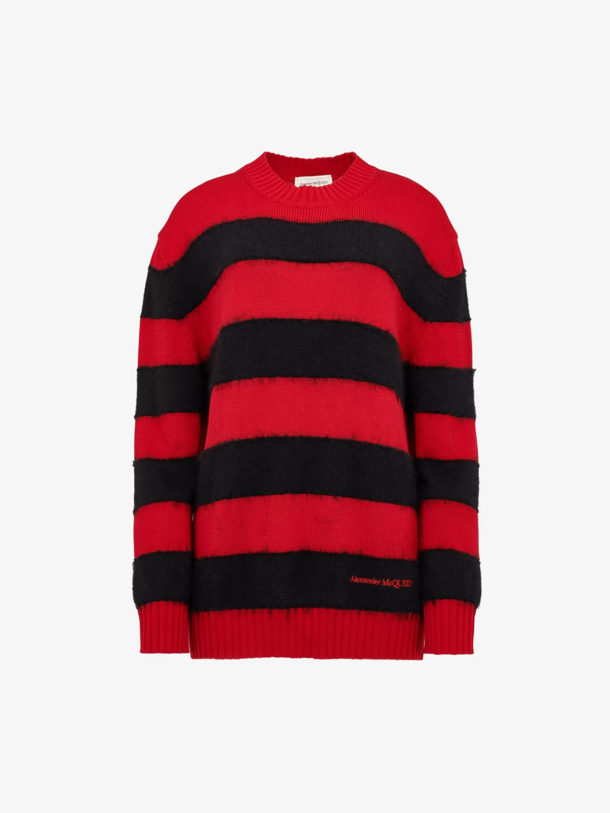 Women's Striped Crew-neck Jumper in >Alexander McQueen Online