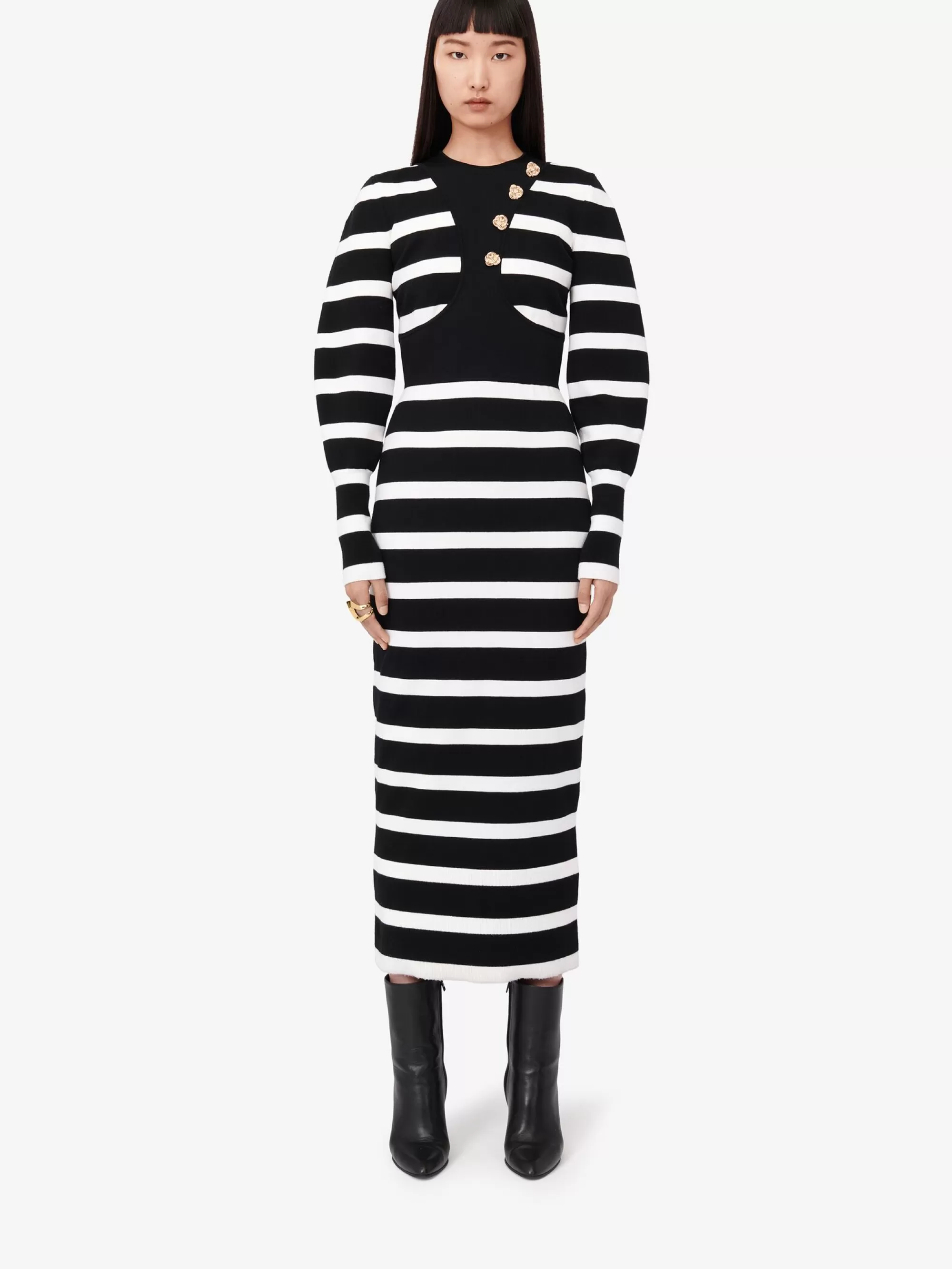 Women's Striped Pencil Dress in >Alexander McQueen Discount