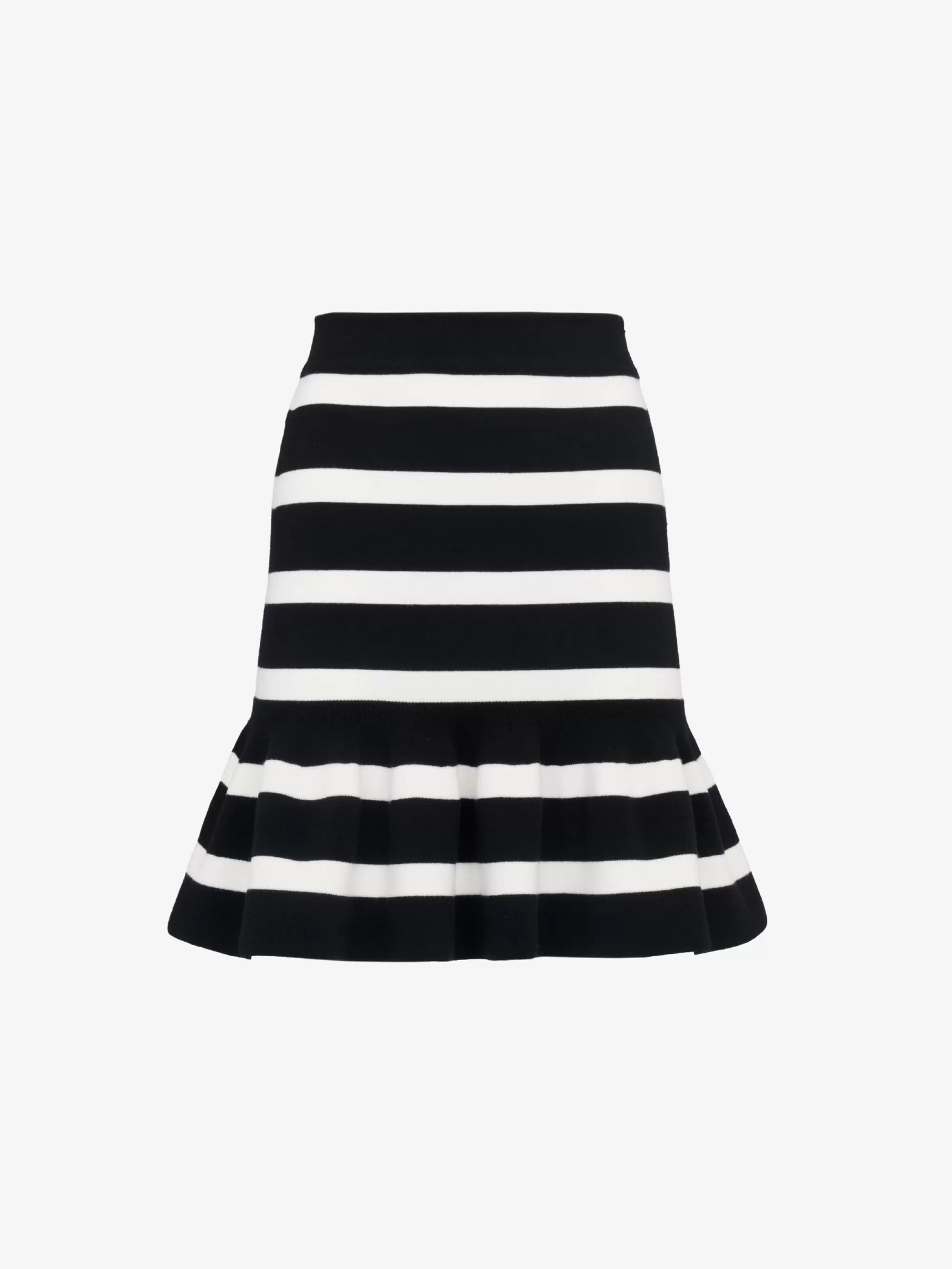 Women's Striped Ruffle Mini Skirt in >Alexander McQueen Hot