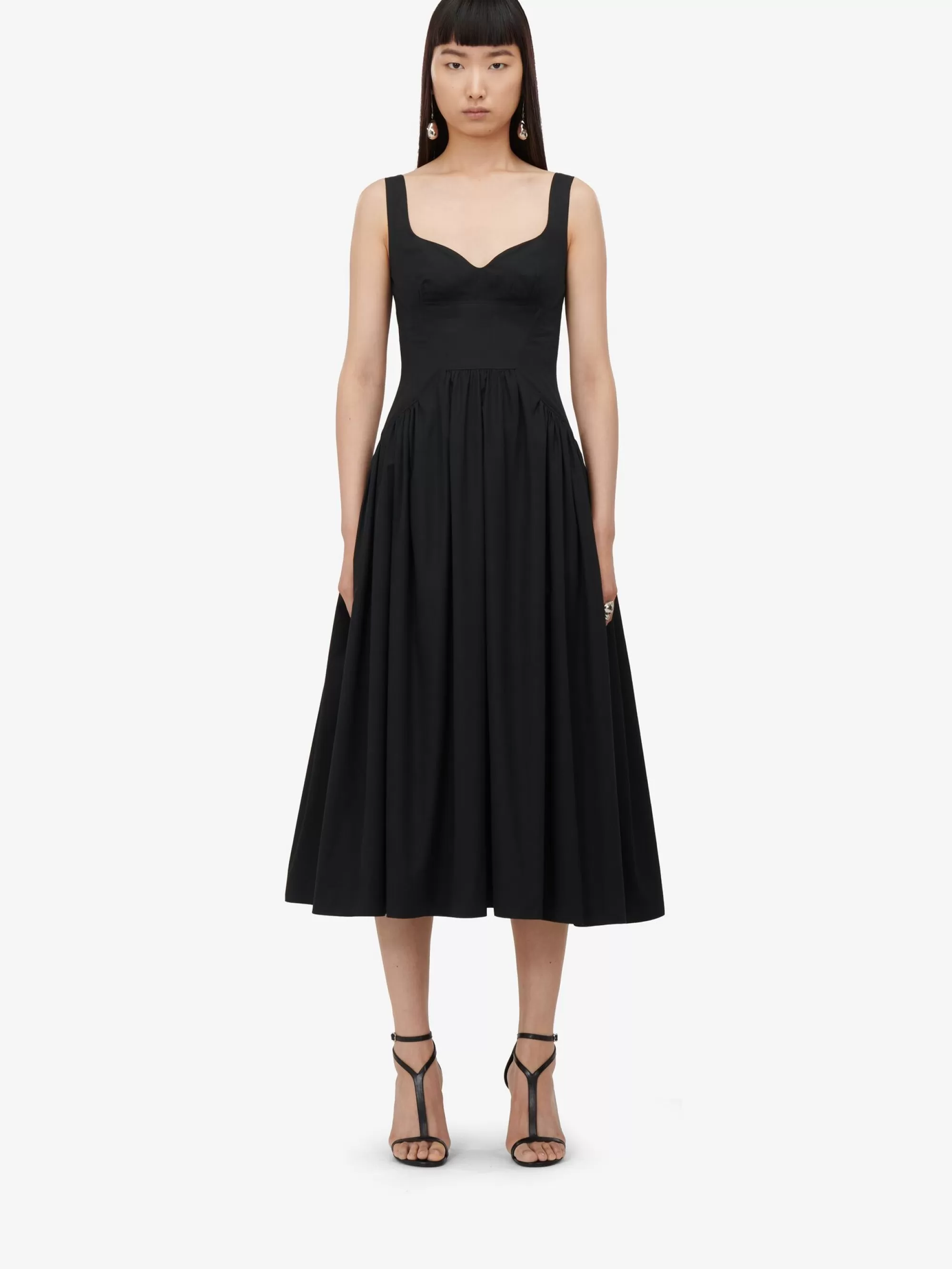 Women's Sweetheart Neckline Midi Dress in >Alexander McQueen Sale