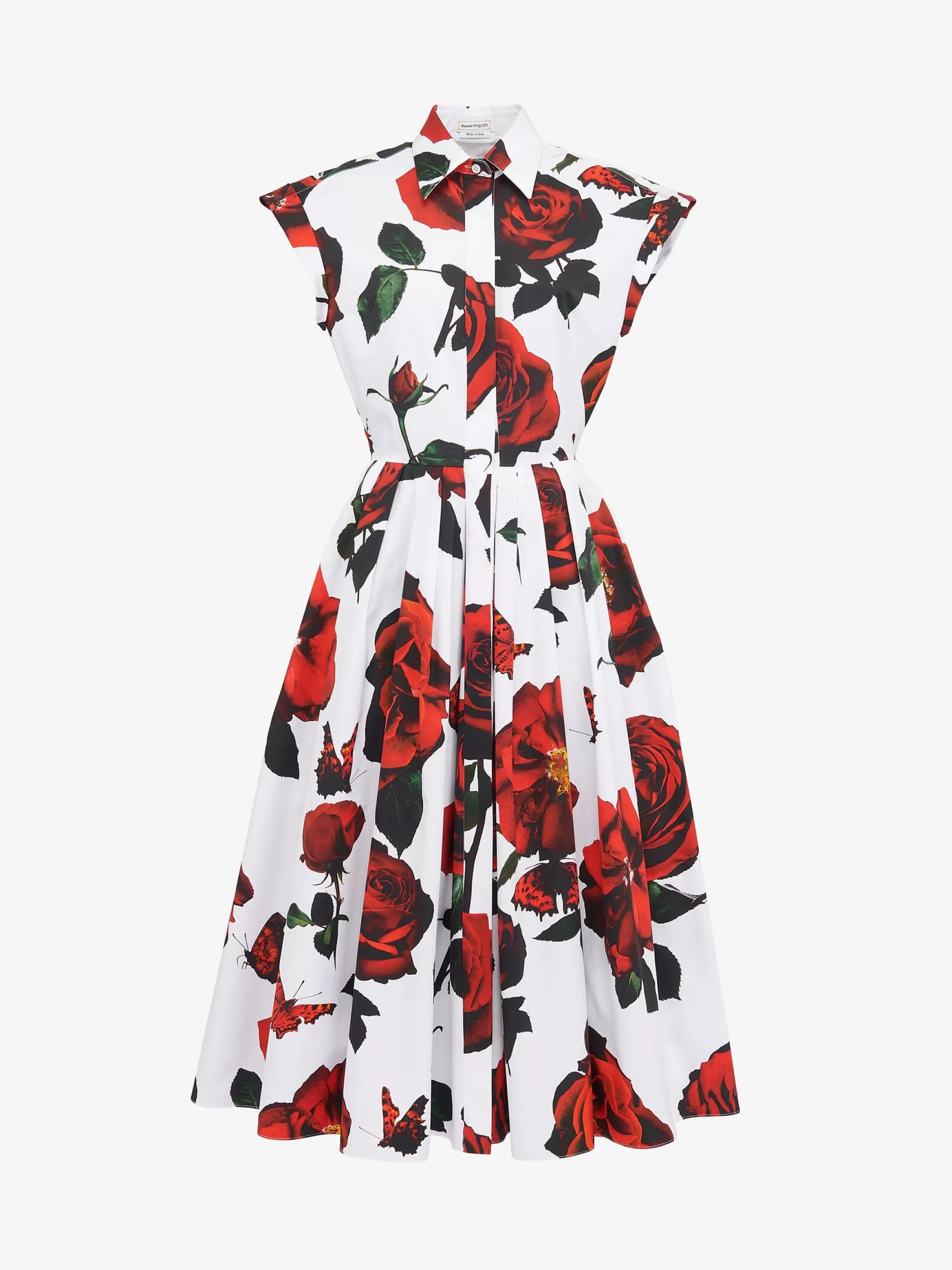 Women's Tudor Rose Flared Shirt Dress in >Alexander McQueen Flash Sale