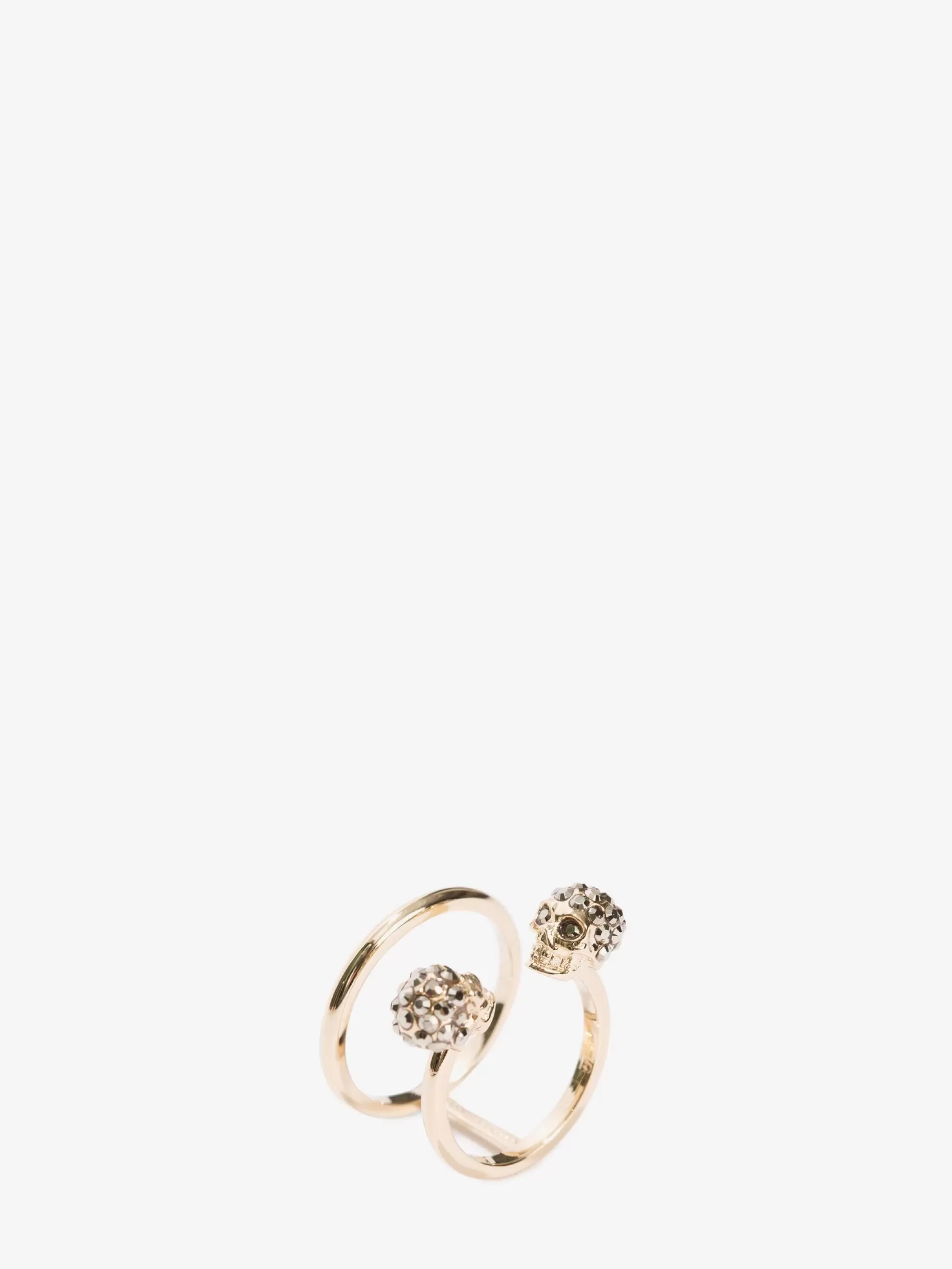 Women's Twin Skull Double Ring in >Alexander McQueen Sale