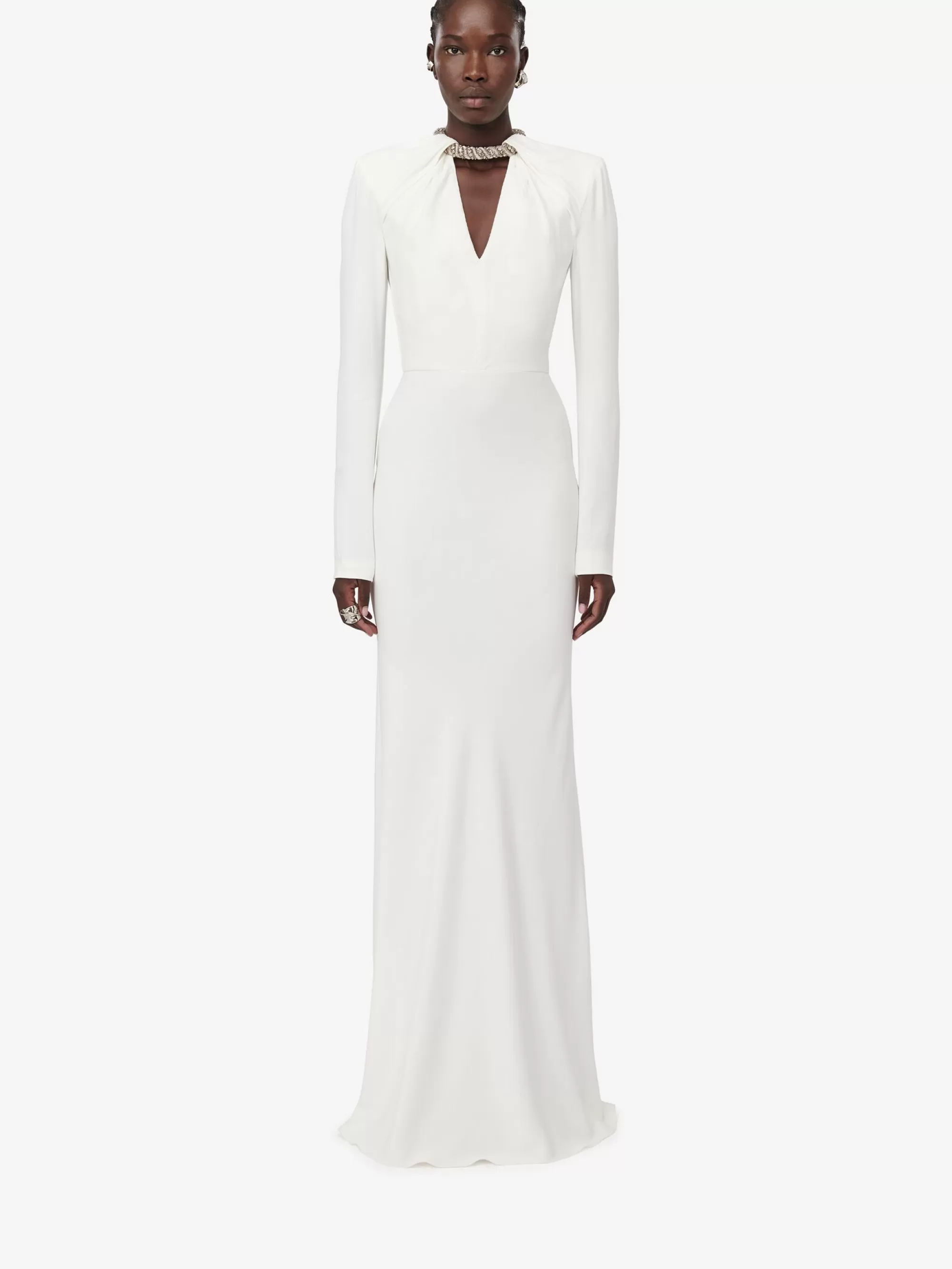 Women's Twisted Crystal Evening Dress in >Alexander McQueen Shop