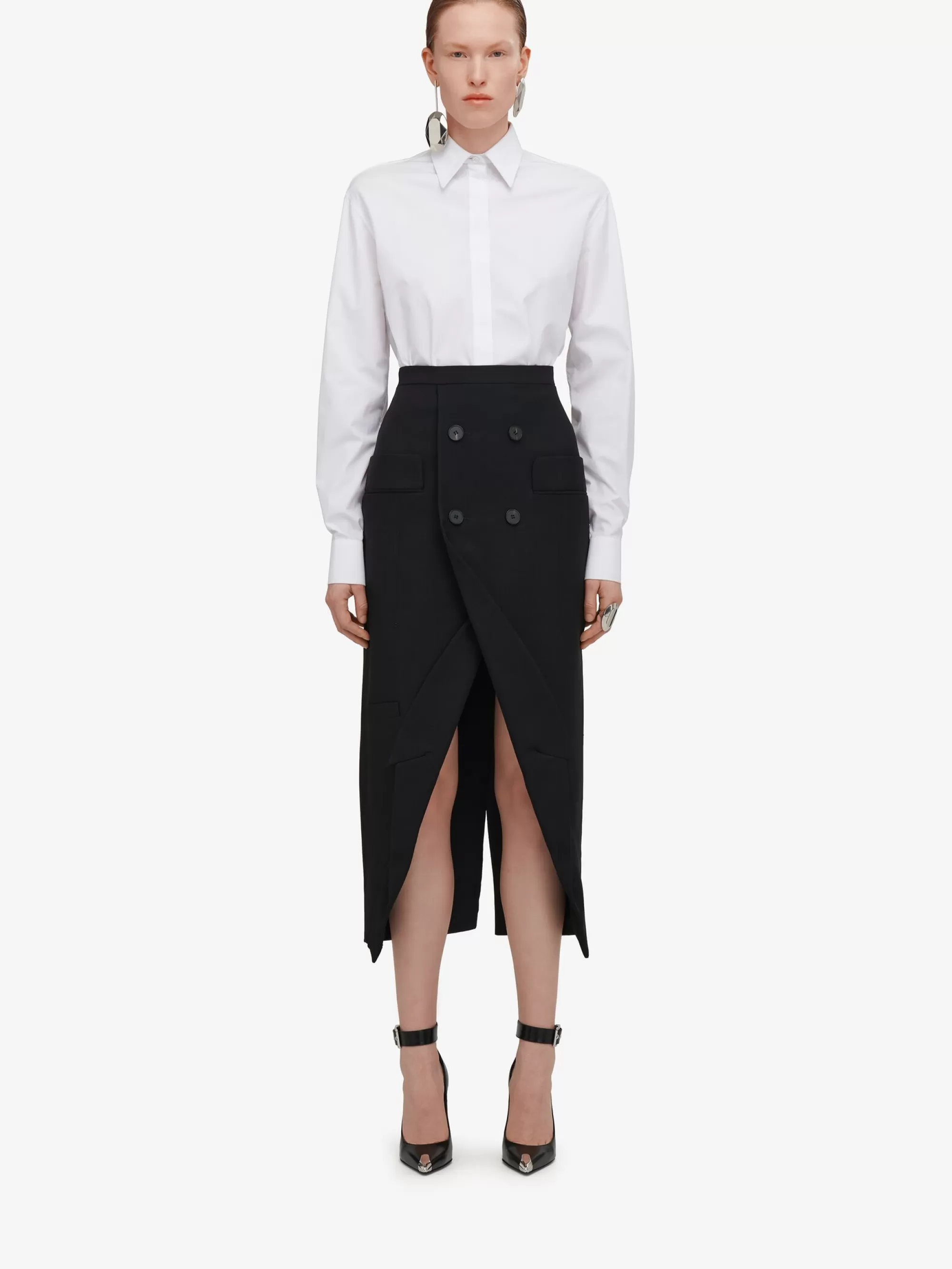 Women's Upside-down Slashed Skirt in >Alexander McQueen Discount