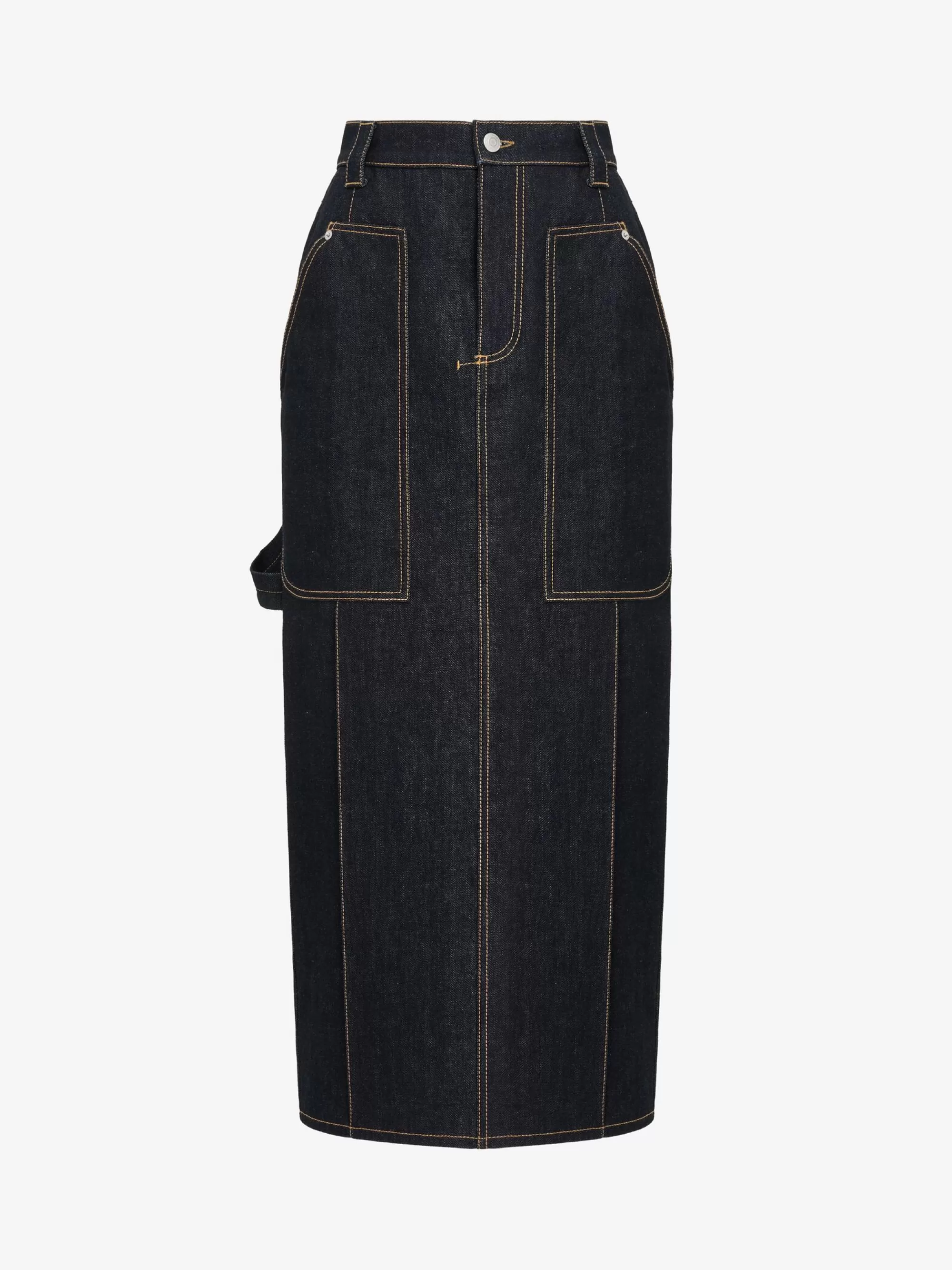 Women's Utility Denim Pencil Skirt in >Alexander McQueen Cheap